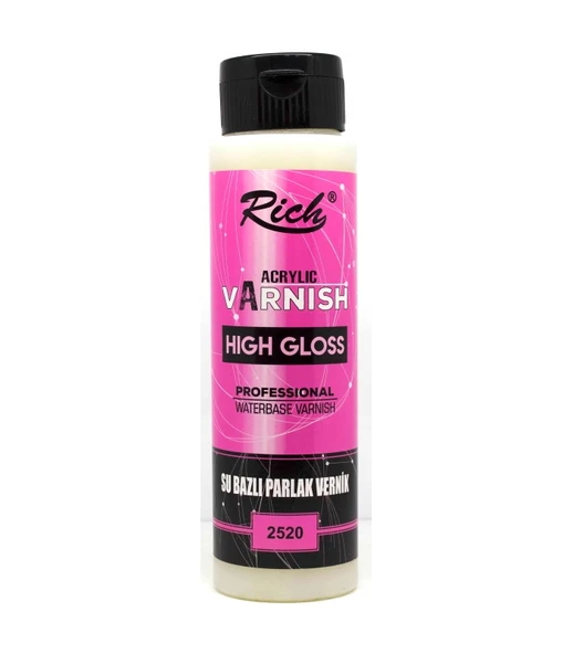 Rich High Gloss Su Bazlı Parlak Vernik 500 cc - Resim 2