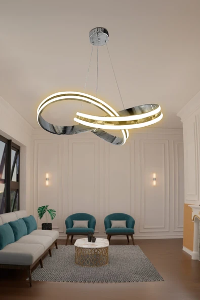 Kardelen Çift Yönlü Sıra Modern Sarkıt Avize, Salon Avizesi - 7