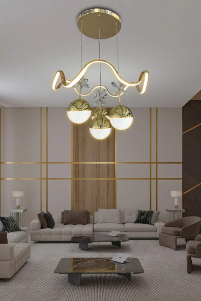 Zikzak 4 Toplu Modern Sarkıt Led Avize - 5