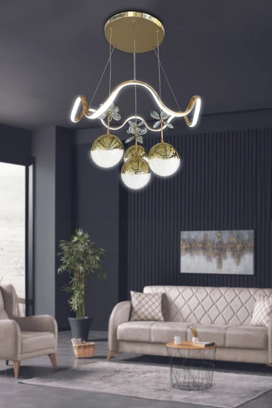 Zikzak 4 Toplu Modern Sarkıt Led Avize - 6