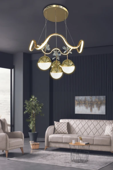 Zikzak 4 Toplu Modern Sarkıt Led Avize - 4