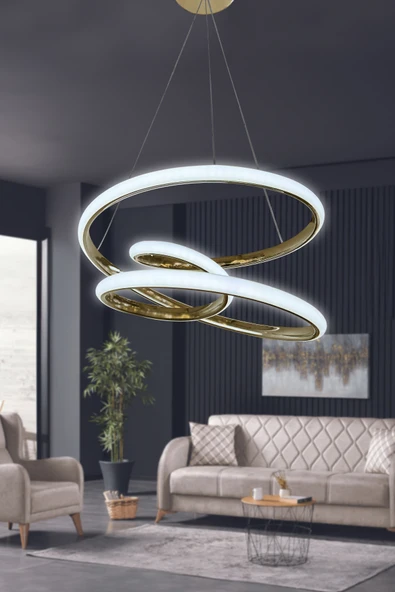 Eylül 2 mt Led Avize - Salon & Oturma Odası Avizesi - 5