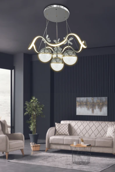 Zikzak 4 Toplu Modern Sarkıt Led Avize - 9
