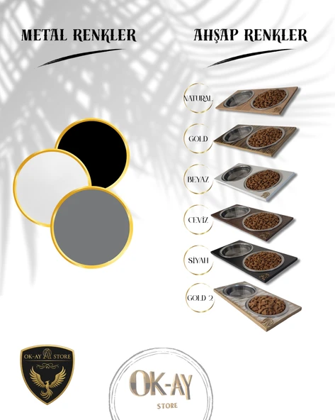 Kedi ve Köpekler İçin Sağlıklı Yeme Standı, Paslanmaz Çelik Şık Tasarım ve Kaymaz Ayaklar - Resim 3