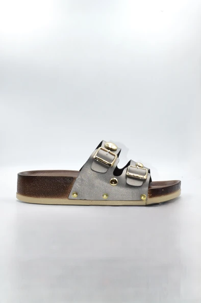 Kadın Plaitn Tokalı Yazlık Günlük Terlik