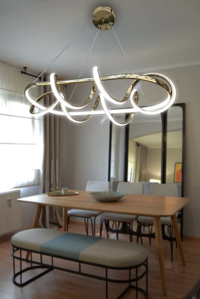Kuzey Kıvrım Masaüstü Led Avize - 9