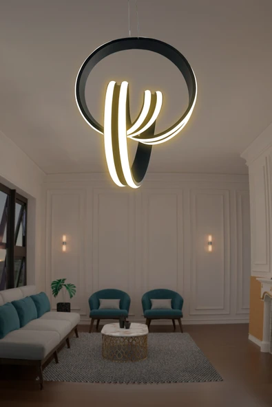 Çift Yönlü İmza Sıra Powerled Oturma Odası Led Avize - 8
