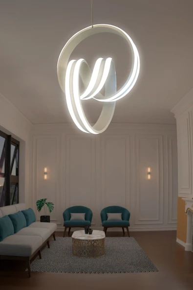 Çift Yönlü İmza Sıra Powerled Oturma Odası Led Avize - 10