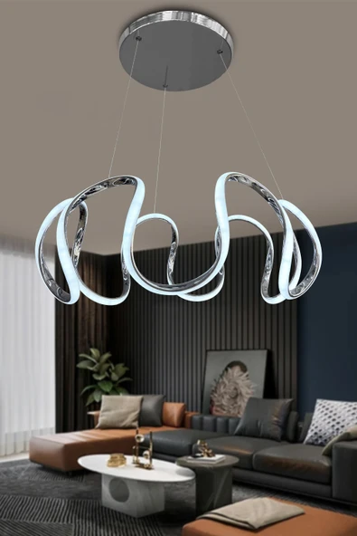 Arya Topsuz Led Avize 3 mt - Salon & Oturma Odası Avizesi