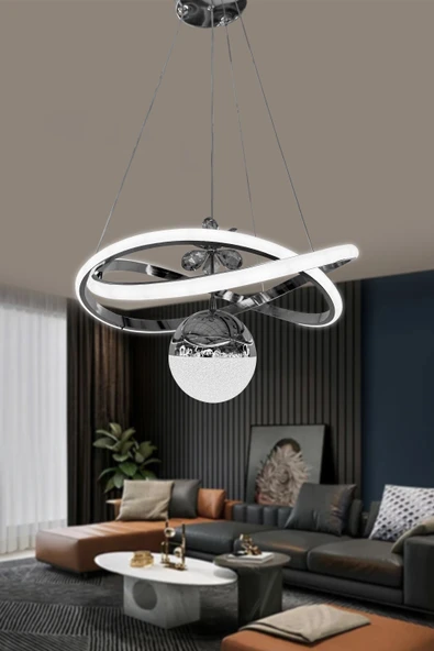 Dalga Tek Toplu Led Avize - 5