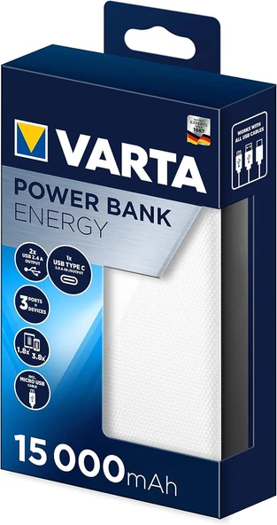 Varta Power Bank Energy 15000 mAh - Resim 2
