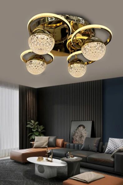 Delta Plafonyer (Tavana Yapışık) Led Avize Modern Ledli Avize