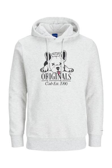 Jack Jones Beware Sweat Hood Fst Erkek Beyaz Sweatshirt 12244219-01