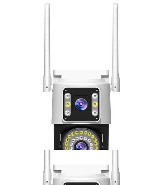 32 Gb Hafıza Kartlı 4mp Yoosee Çift Lens Ip Kamera - Wıfı Otomatik İzleme, Su Geçirmez Kablosuz Güvenlik Ev Kamerası, Renkli Gece Görüş - 2