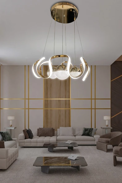 Arya 3 Renk Modern Sarkıt 3 Toplu Led Avize Powerled - 10
