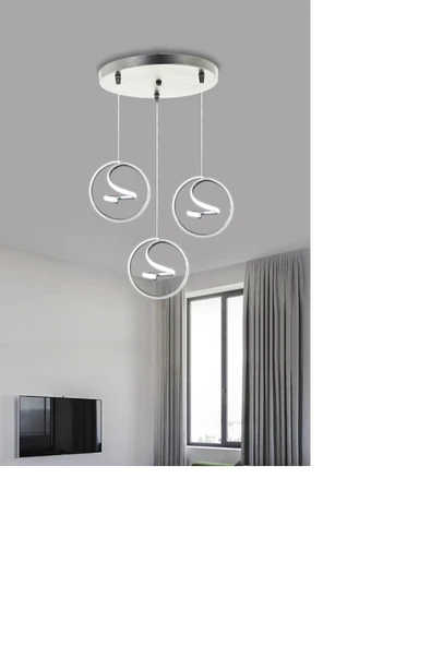 Helezon Modern Sarkıt 3'lü Led Avize - 4