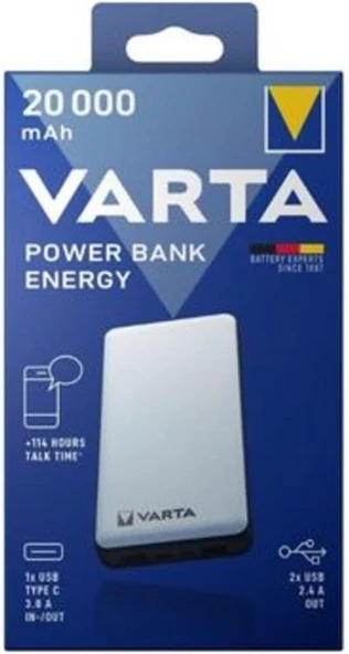 Varta 57909 Wireless Power Bank 20000 Mah Taşınabilir Şarj Aleti Modern Tasarım 826334 - Resim 2