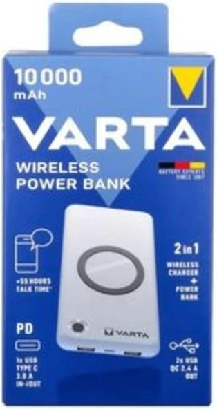 Varta 57908 Wireless Power Bank 15000 Mah Taşınabilir Şarj Aleti Modern Tasarım 826334 - 2