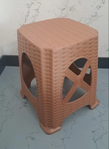 LEVA GARDEN SİSUS TABURE RATTAN HASIR KUSAKLI BÜYÜK TİK RENGİ ( 1 ADET FİYATIDIR )