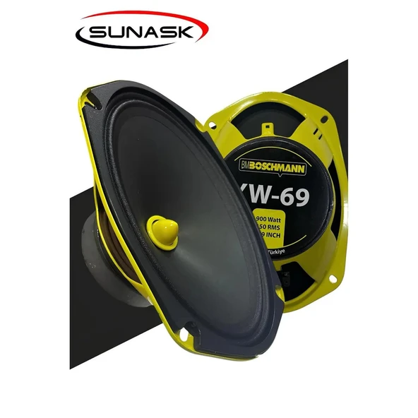 BOSCHMANN XW-69-900WMAX-150W RMS-6''X9''-OVAL MİDRANGE HOPARLÖR-2 ADETTİR - 3