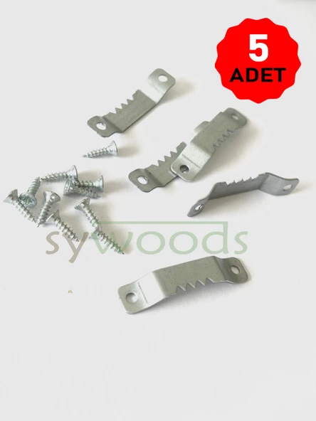 Mini tırtırlı timsah tablo ve çerçeve askısı 5 adet askıve vidaları tablo askı çerçeve duvara montaj