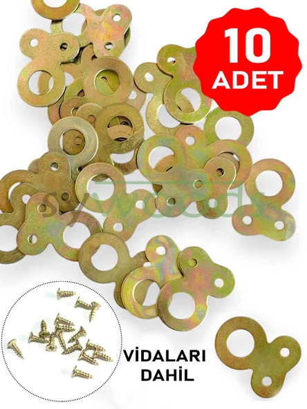 Yonca Çerçeve Tablo Askısı 10 Adet-Vidalarıyla Birlikte ürün görseli