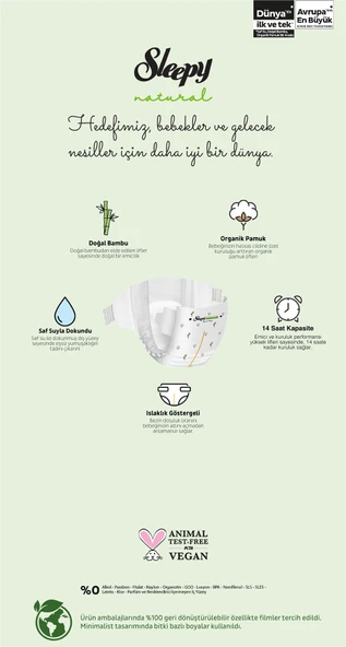 Sleepy Bebek Bezi Natural Beden:4 (7-14KG) Maxi 300 Adet Aylık Ultra Pk - Resim 5