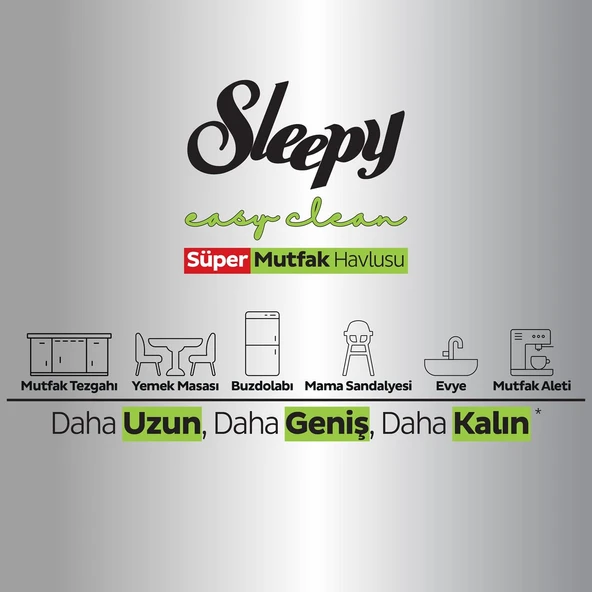 Sleepy Easy Clean Yüzey Temizlik Mutfak Havlusu -Mendili  50 Yaprak Bergomot Yağlı (9Lu Set) 450Yprk - 6