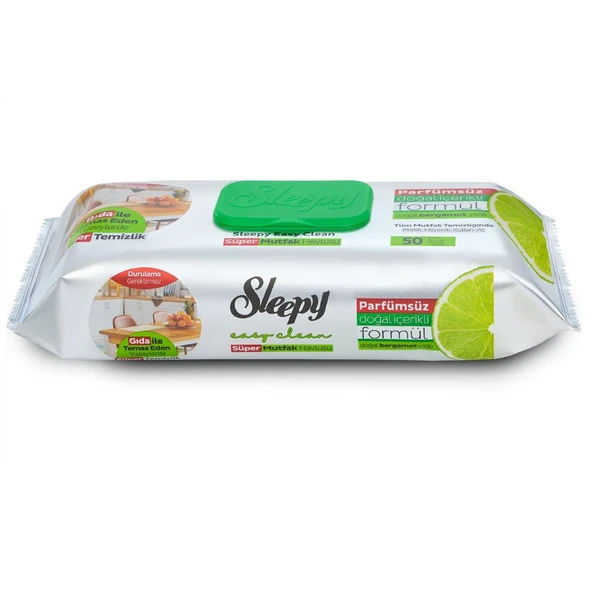 Sleepy Easy Clean Yüzey Temizlik Mutfak Havlusu -Mendili  50 Yaprak Bergomot Yağlı (6Lı Set) 300Yprk - 2