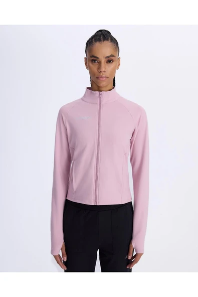 Berry Full Zip Kadın Pembe Regular Fit Fermuarlı Eşofman Üstü
