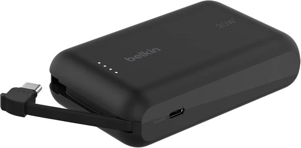 Belkin BoostCharge Power Bank, Entegre Kablolu Taşınabilir Şarj Cihazı ürün görseli 1
