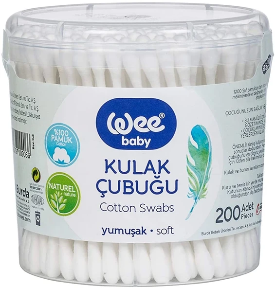 Wee Baby Kulak Temizleme Çubuğu (200 Adet) 906 ürün görseli 1