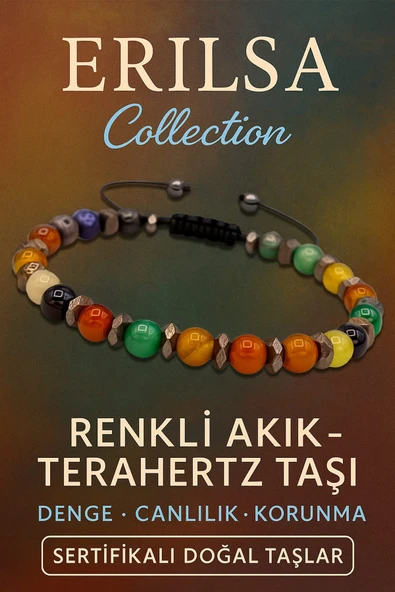 Sertifikalı Renkli Akik ve Terahertz Taşı Bileklik – Canlılık ve Dengeyi Şıklıkla Taşıyın ürün görseli