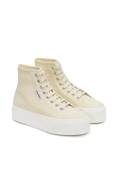 2708 Hi Top Kadın Açık Bej Bilekli Sneaker