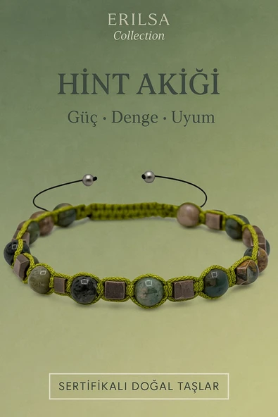 Sertifikalı Hint Akiği ve Terahertz Doğal Taş Bileklik – Güç, Uyum ve Dengeyi Hisset ürün görseli