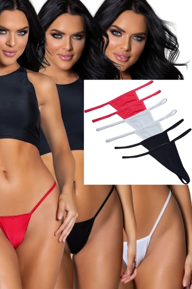 Aria's Closet Süprem Penye Tanga String Külot 6'lı