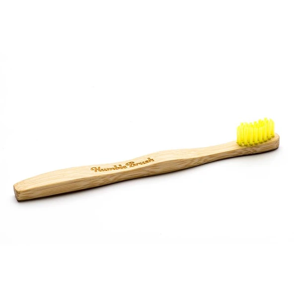 Humble Brush Doğal Yumuşak Çocuklar için Diş Fırçası - Sarı - 2