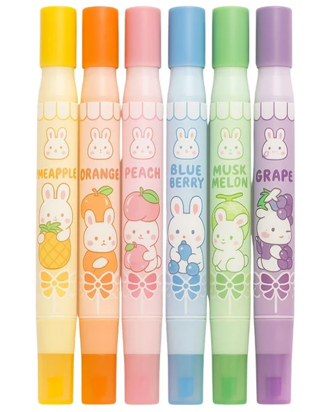 Temel Kokulu Çift Uçlu Keçeli Boya Kalemi 6lı 971 - 2