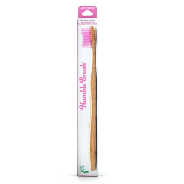 The Humble Co Yetişkin Diş Fırçası Medium - Pembe