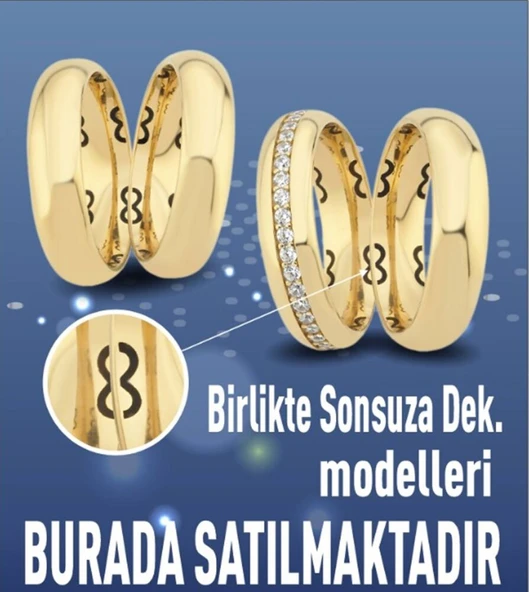 Altın Alyans Kibrit Çöpü Taşlı 5mm Bayan - Resim 2