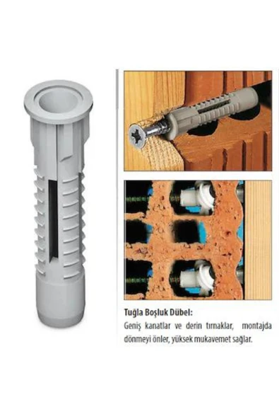 TUĞLA BOŞLUK DÜBELİ 8 MM (PKT/500 ADET) - 2
