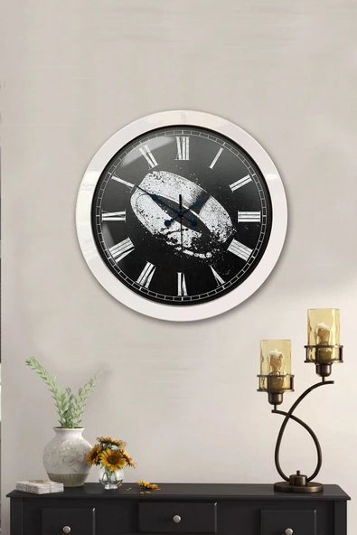 Kasva Concept Hediyelik 36 Cm Beyaz Metal Yüzük Duvar Saati - 2
