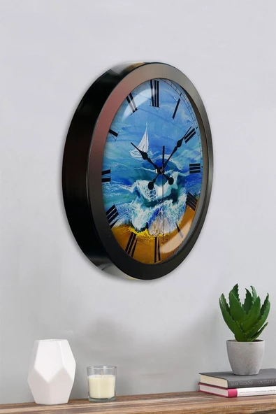 Kasva Concept Hediyelik 36 Cm Siyah Metal Dekoratif Duvar Saati - 3