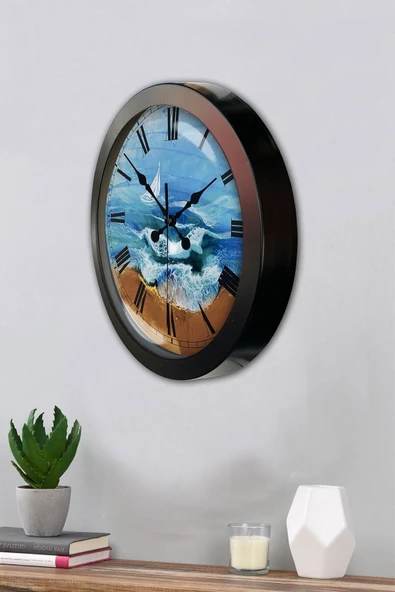 Kasva Concept Hediyelik 36 Cm Siyah Metal Dekoratif Duvar Saati - 2