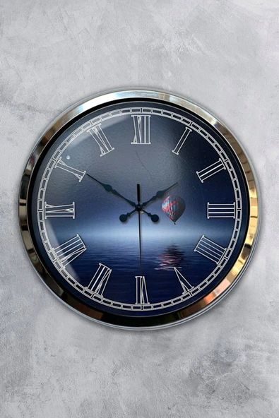 Kasva Concept Hediyelik Dekoratif 40 Cm Krom Metal Cappadocia Duvar Saati