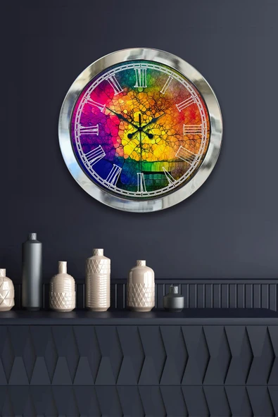 Kasva Concept Hediyelik 36 Cm Krom Metal Color Duvar Saati - 2