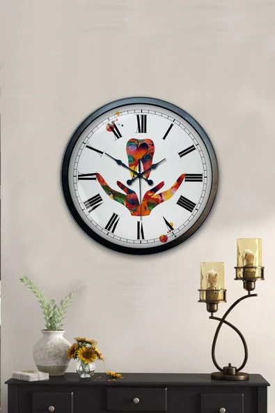 Kasva Concept 40cm Siyah Metal Eskitme Duvar Saati - 1