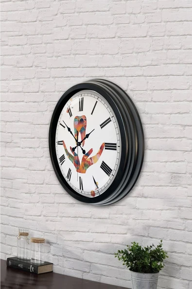 Kasva Concept 40cm Siyah Metal Eskitme Duvar Saati - 2