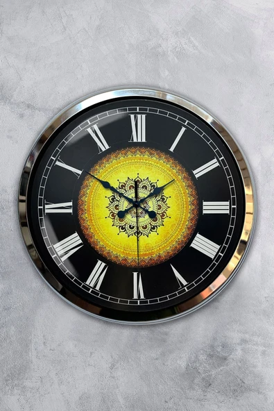 Kasva Concept 40 Cm Krom Metal Osmanlı Desen Duvar Saati