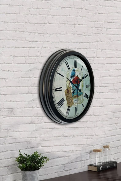 Kasva Concept 40 Cm Siyah Metal Kurt Duvar Saati - 3